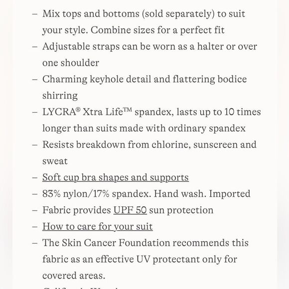 Land's End Size Tankini top multi way adjustable
MOCHA MOUSSE brown foam L 14-16 - Picture 8 of 8